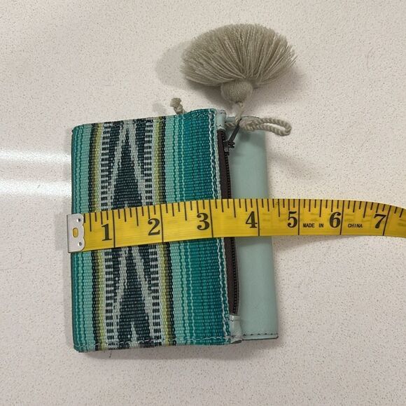 Nena & Co Leather Artisan Wallet, Mint Green - Picture 9 of 10